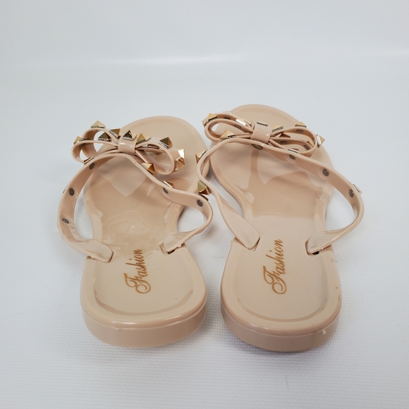 Studded Bow Rubber Flip Flops - Picture 13 of 13